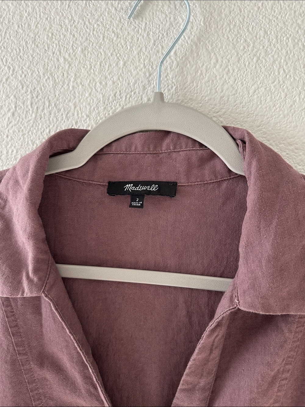 Madewell Linen Button Up Midi Dress - Picture 3 of 5
